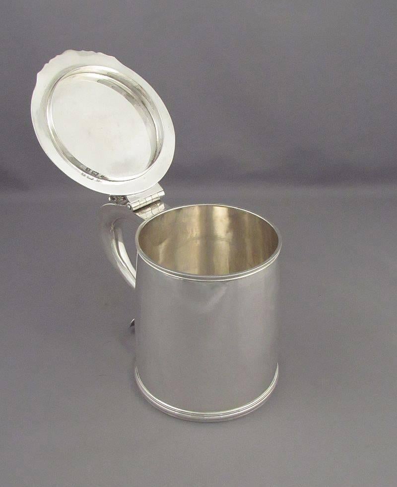 English Sterling Silver Tankard In Excellent Condition In Vancouver, BC