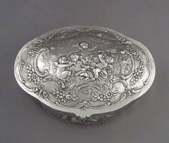 Massive Rococo Silver Jewelry Box