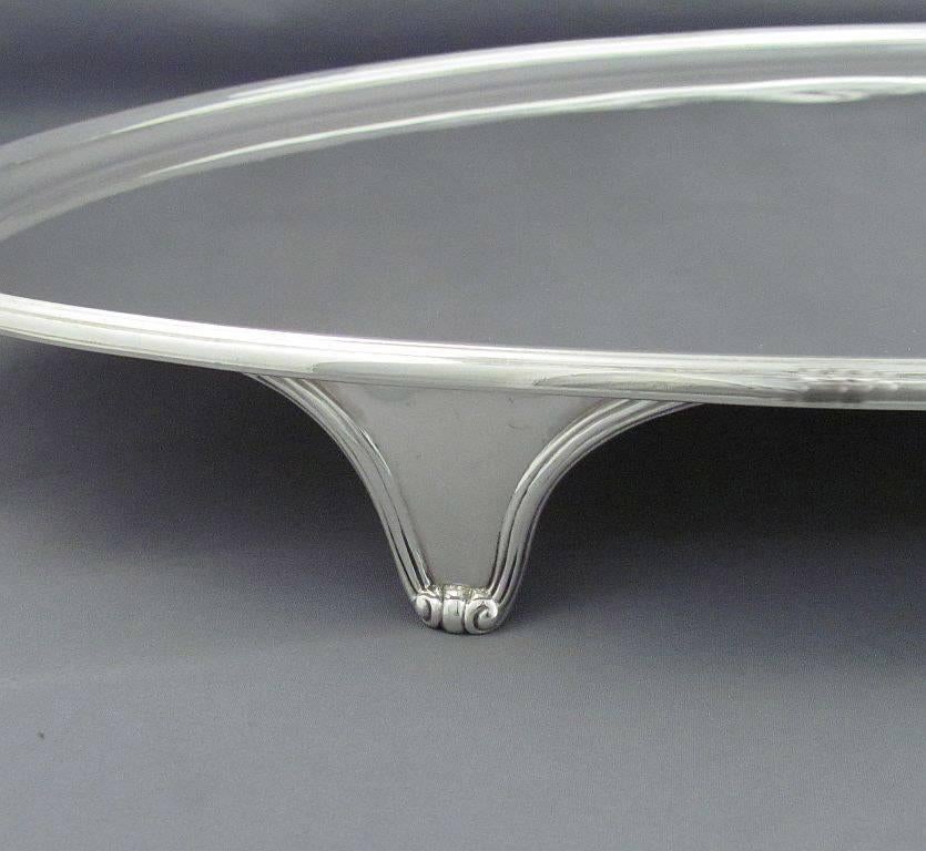 Tiffany Sterling Silver Tea Tray In Excellent Condition For Sale In Vancouver, BC