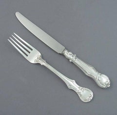 Victorian Sterling Silver Flatware Service for 12