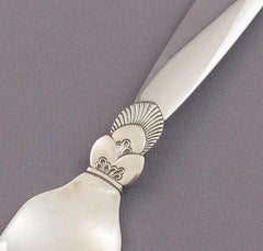 Georg Jensen Cactus Pattern Sterling Flatware Service for 8