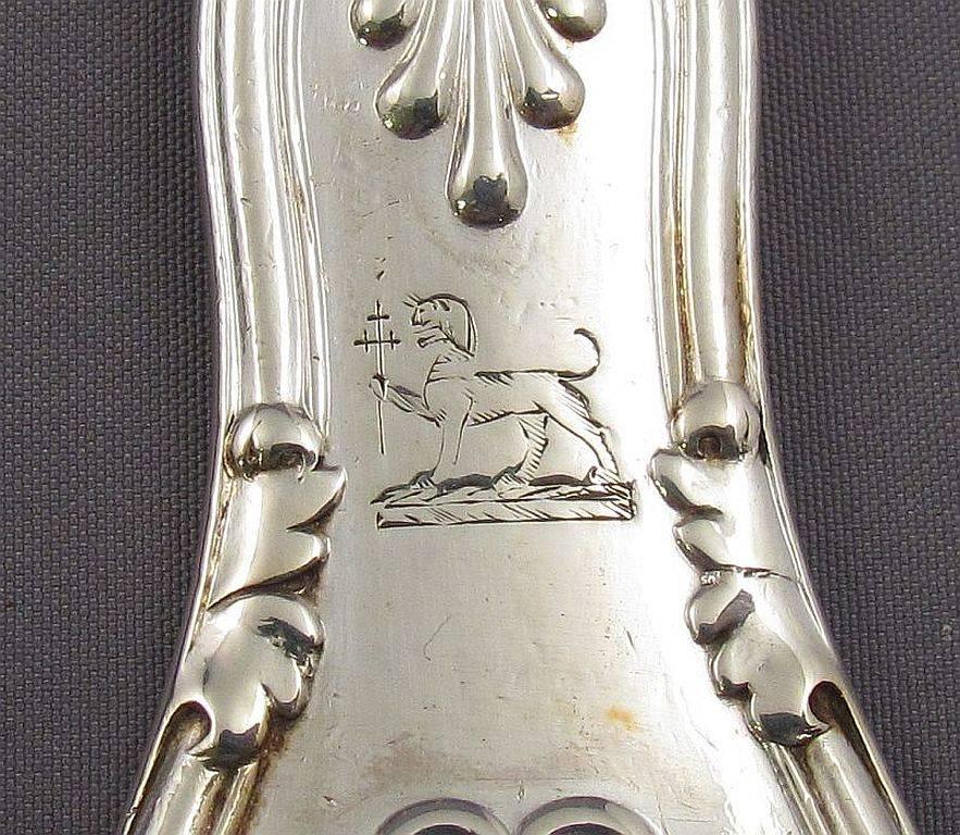 Set of Six Kings Pattern Silver Dinner Forks In Excellent Condition For Sale In Vancouver, BC