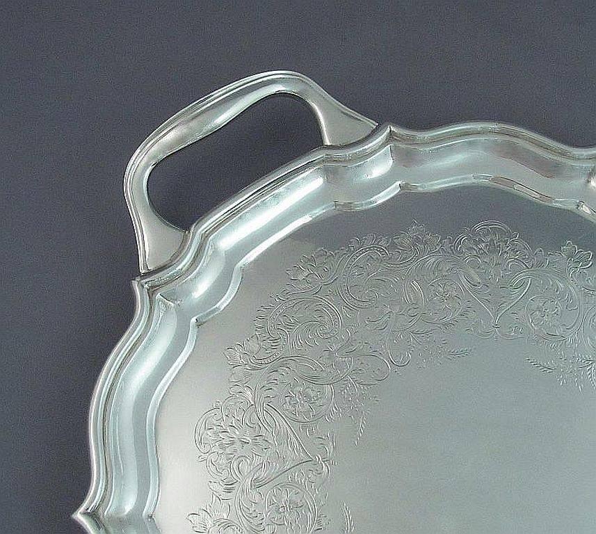 Canadian Birks Sterling Silver Tea Service and Tray For Sale