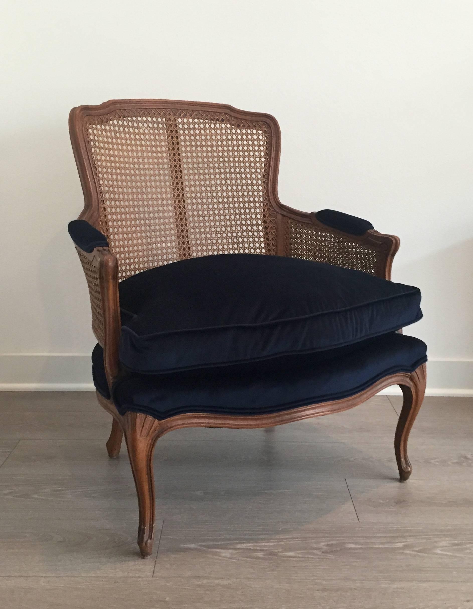 Stained 1940s Caneback French Bergere