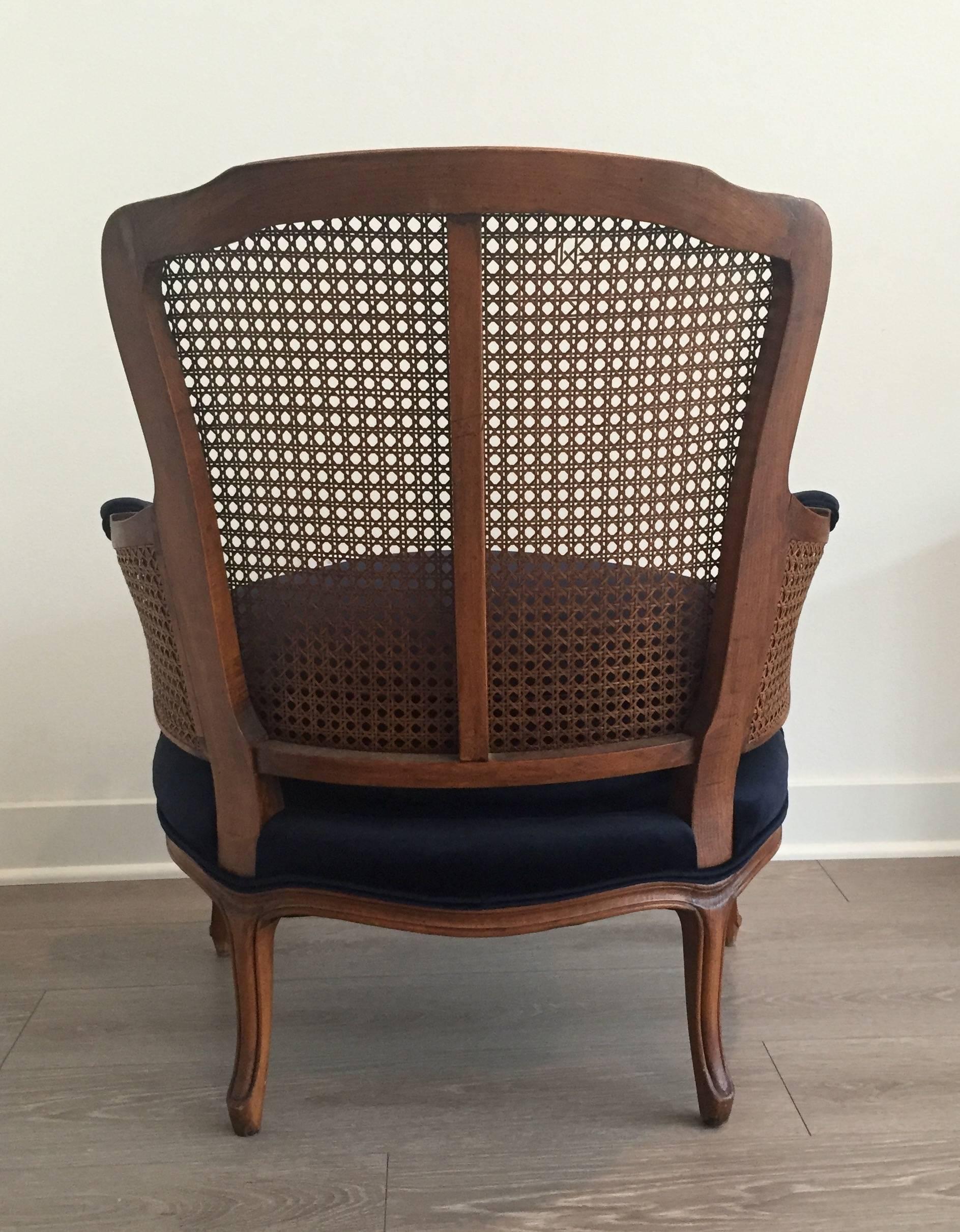 1940s Caneback French Bergere In Good Condition In San Diego, CA