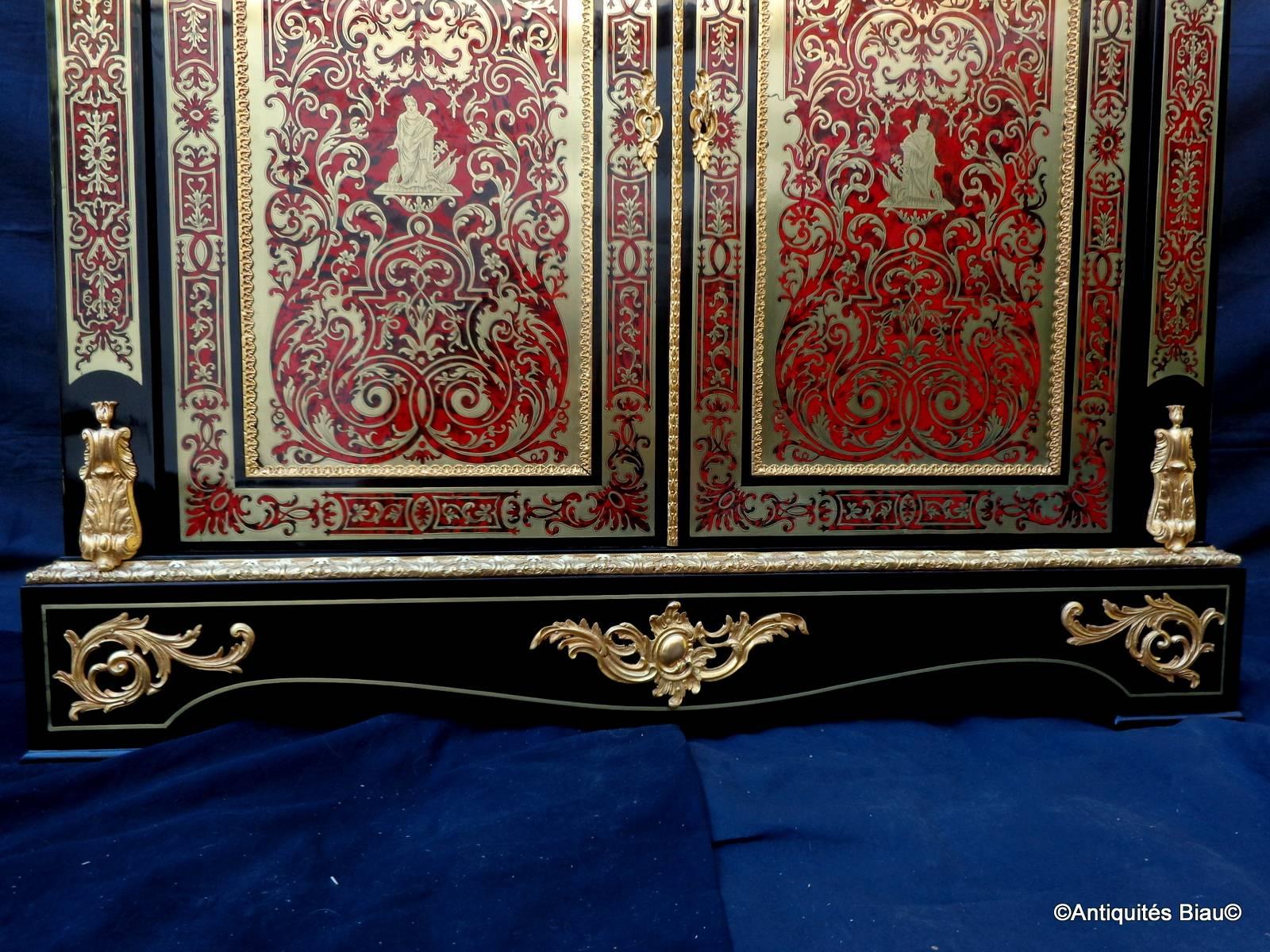 Cabinet in Boulle Marquetry Napoleon III Period, 19th Century For Sale 4