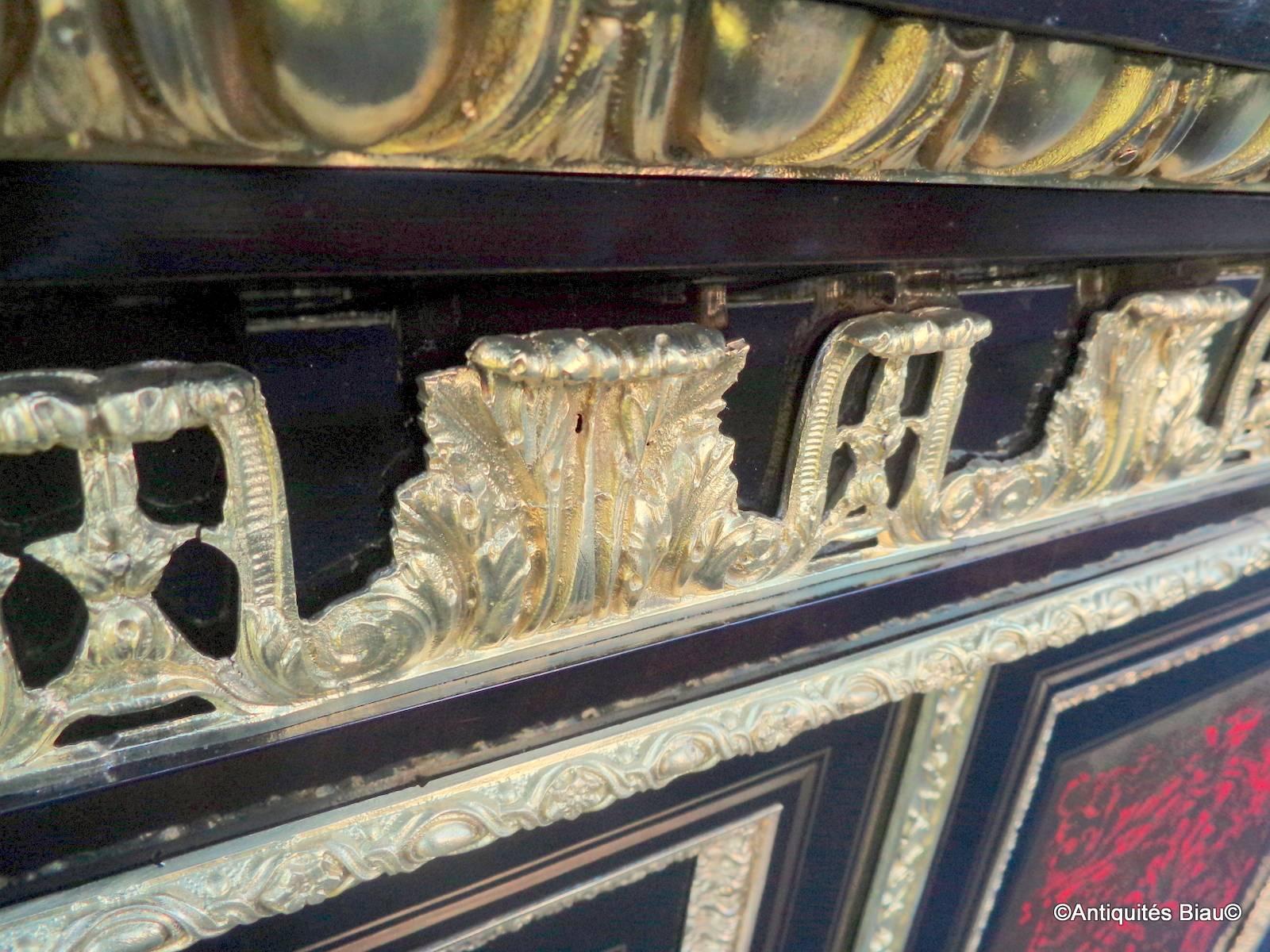 French Cabinet in Boulle Marquetry 19th Century Napoleon III Period 4