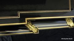 Glassed Cabinet in Marquetry 19th Century Stamped, Lemarchand Lemoine, Paris