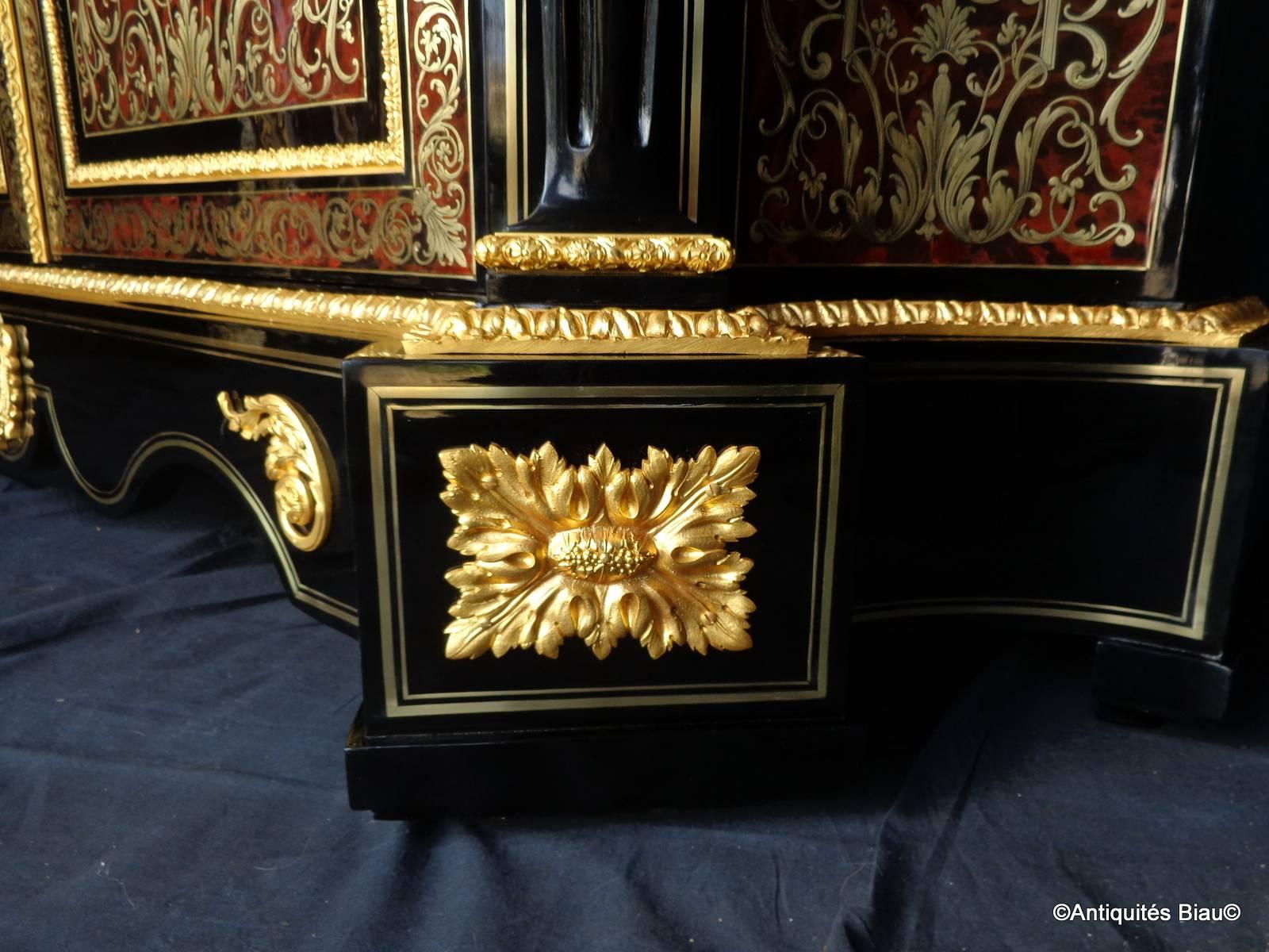Cabinet in Boulle Marquetry Stamped Ringuet, 19th Century In Excellent Condition In Manduel, FR