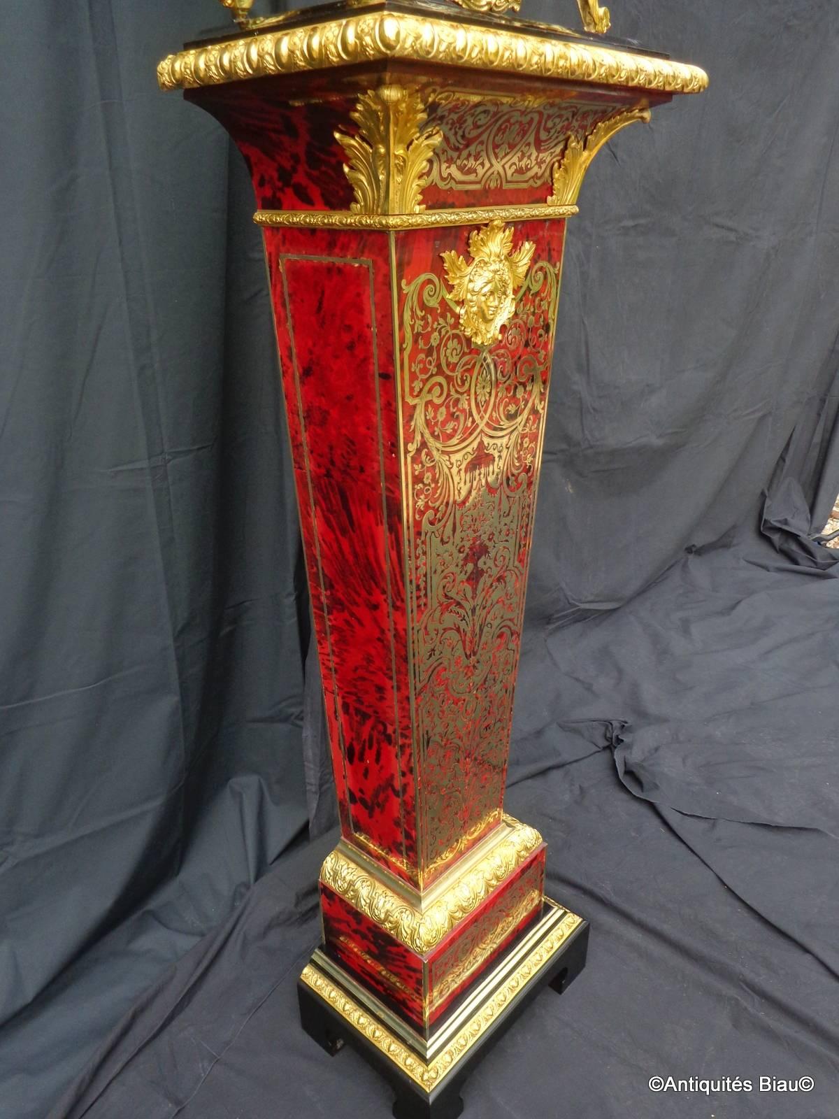 Longcase Clock in Boulle Marquetry by Vincenti 19th Century Napoleon III Period For Sale 4