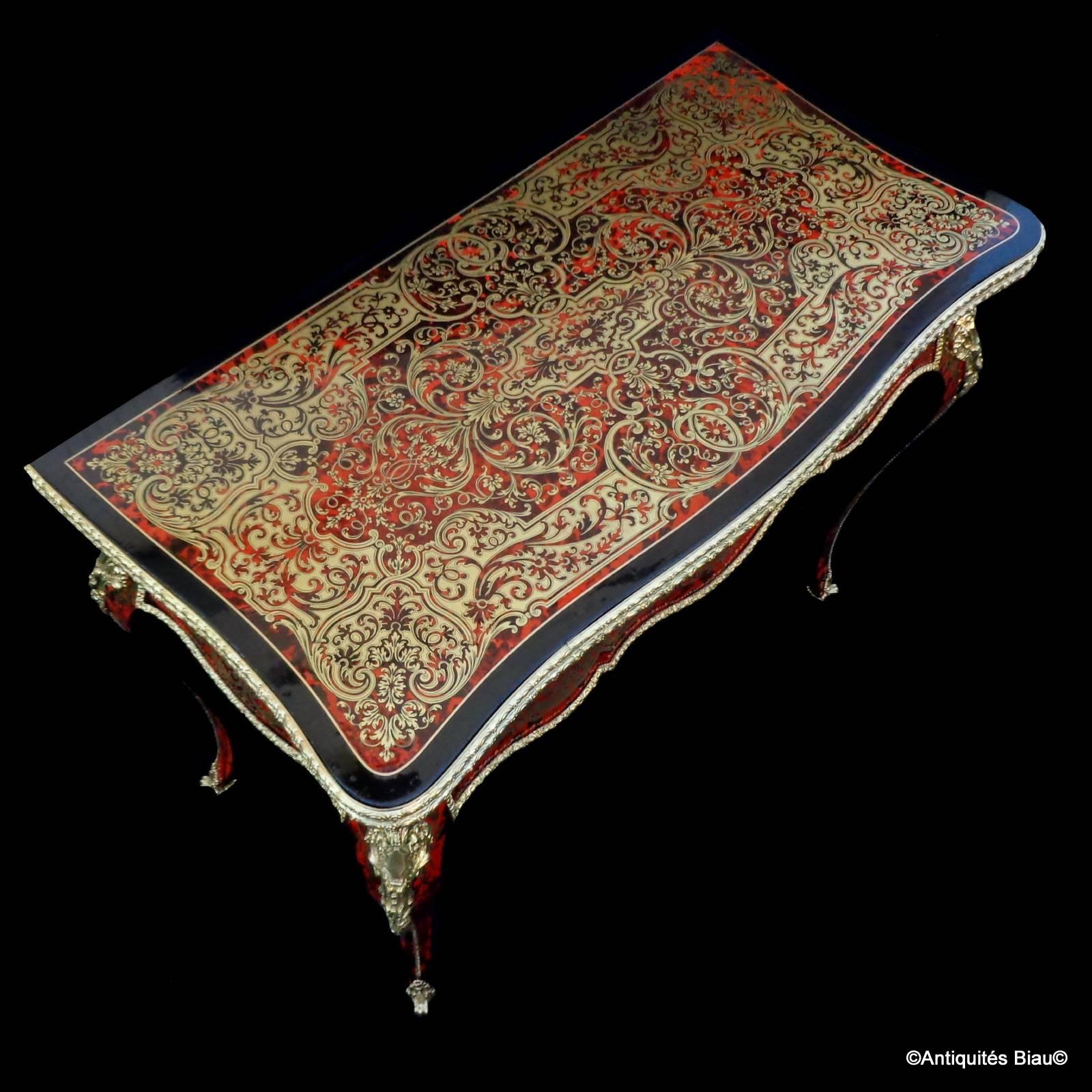 Games Table in Boulle Marquetry Napoléon III Period, 19th Century 2