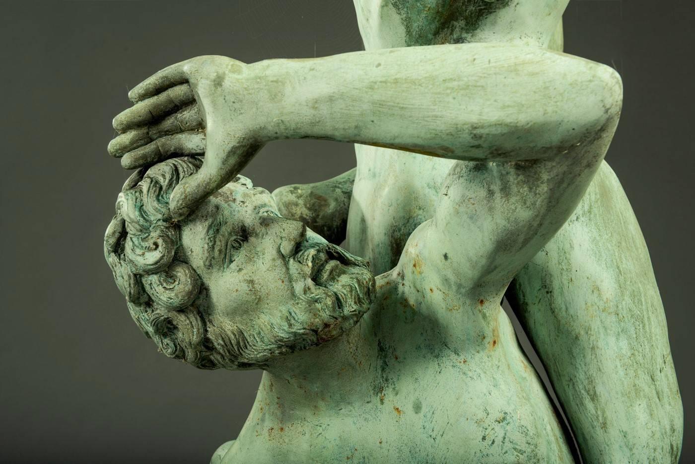 Large Italian Garden Bronze Sculpture, Late 19th Century In Good Condition In Belgium, BE