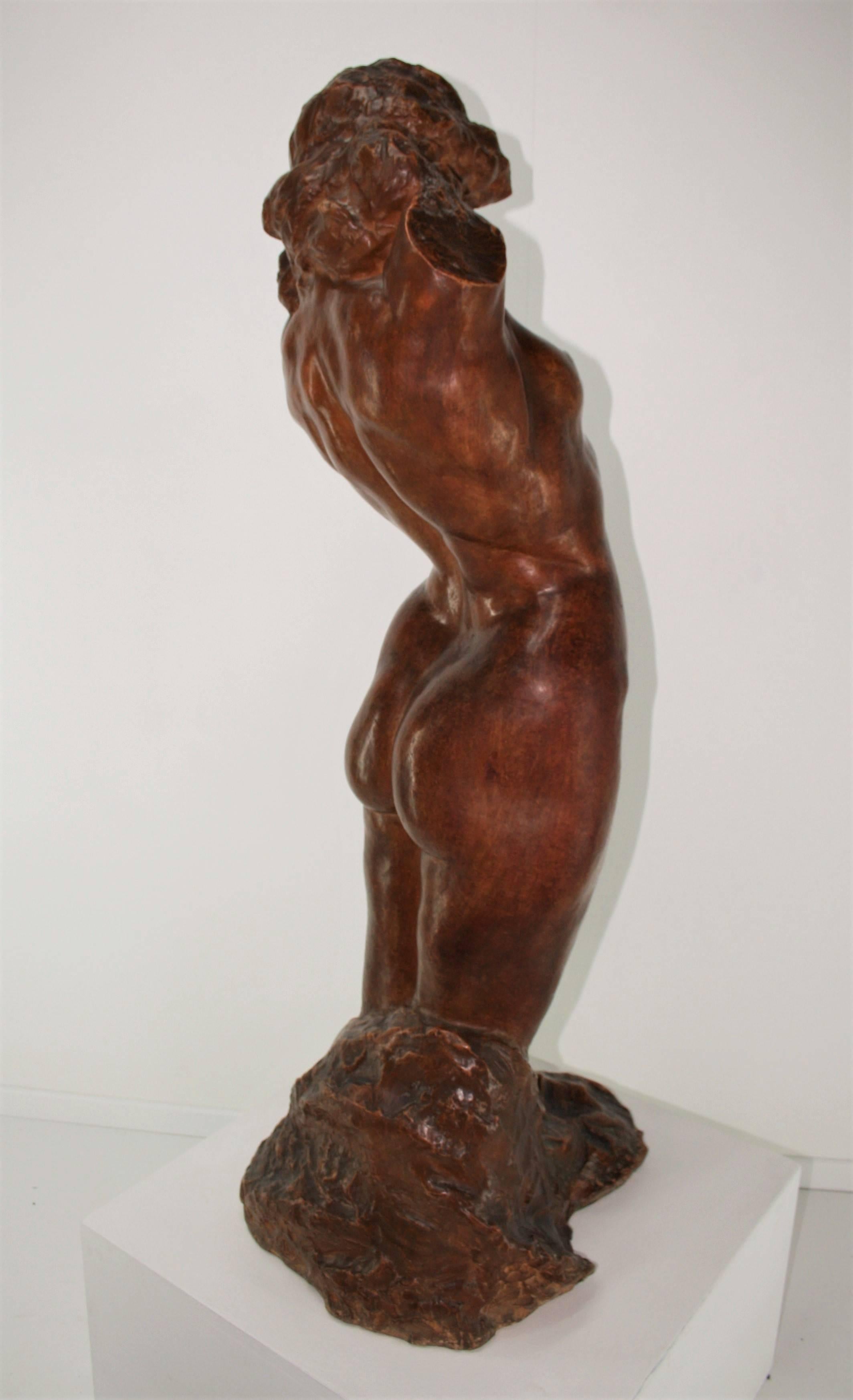 Life-Size Art Deco Terracotta Sculpture from Georges Petit, 1919 1