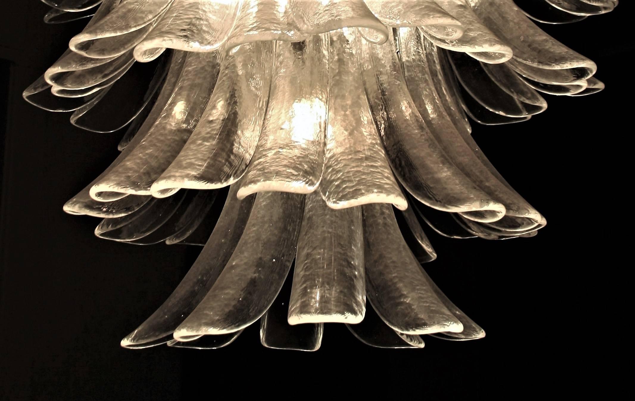 Mid-Century Modern Italian Murano Glass Artichoke Chandelier by Mazzega