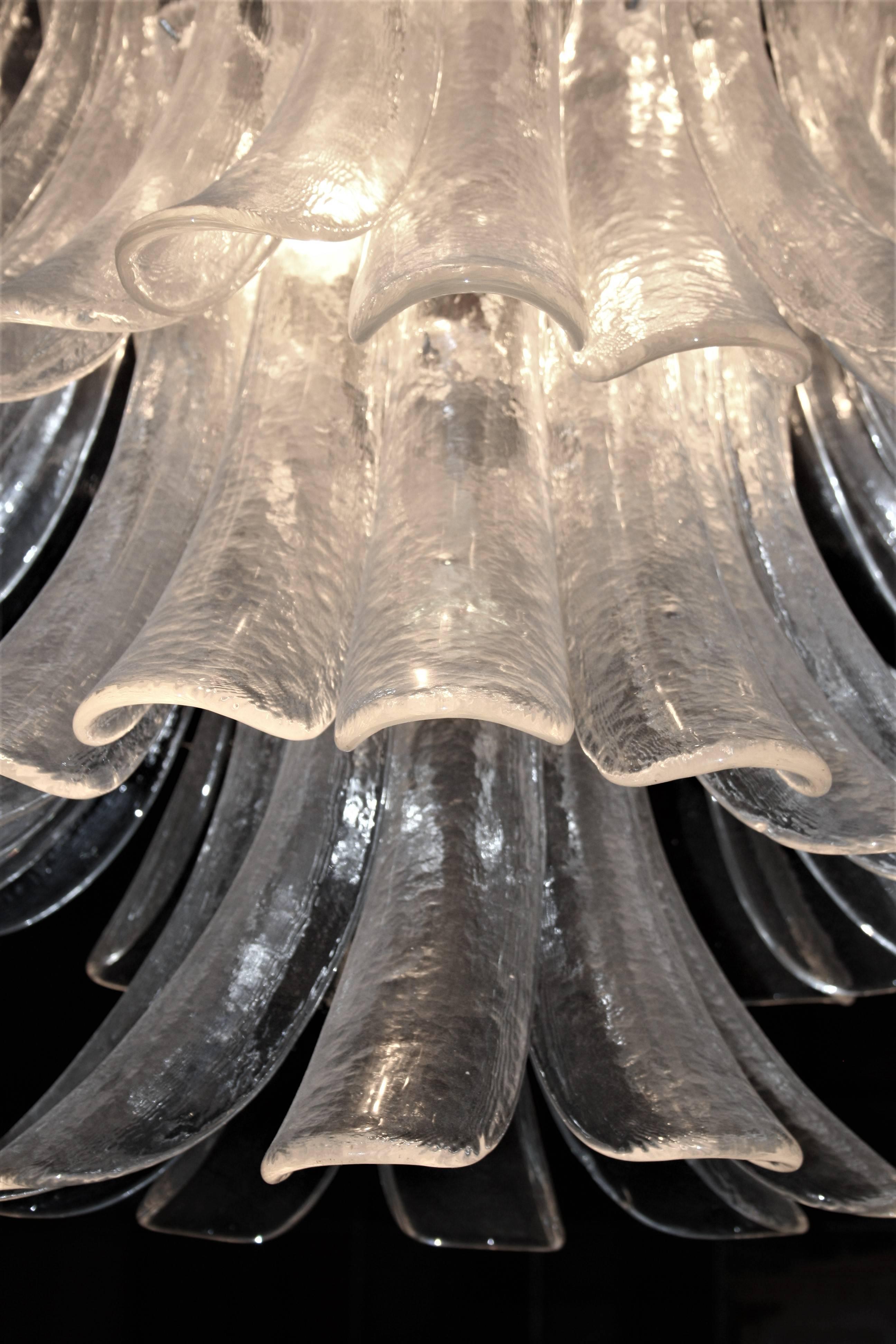 Italian Murano Glass Artichoke Chandelier by Mazzega In Excellent Condition In Belgium, BE