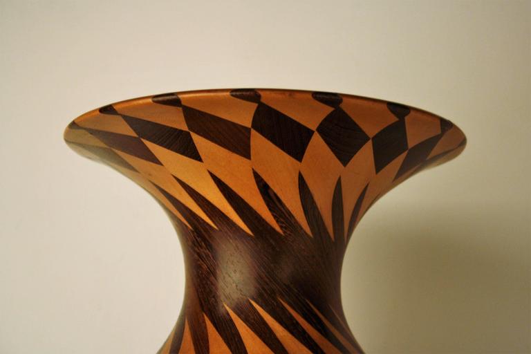 Exceptional Very Large Massive Wooden Vase, Handmade, 1960s at 1stDibs