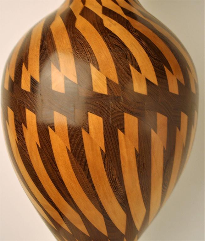 Exceptional Very Large Massive Wooden Vase, Handmade, 1960s at 1stDibs