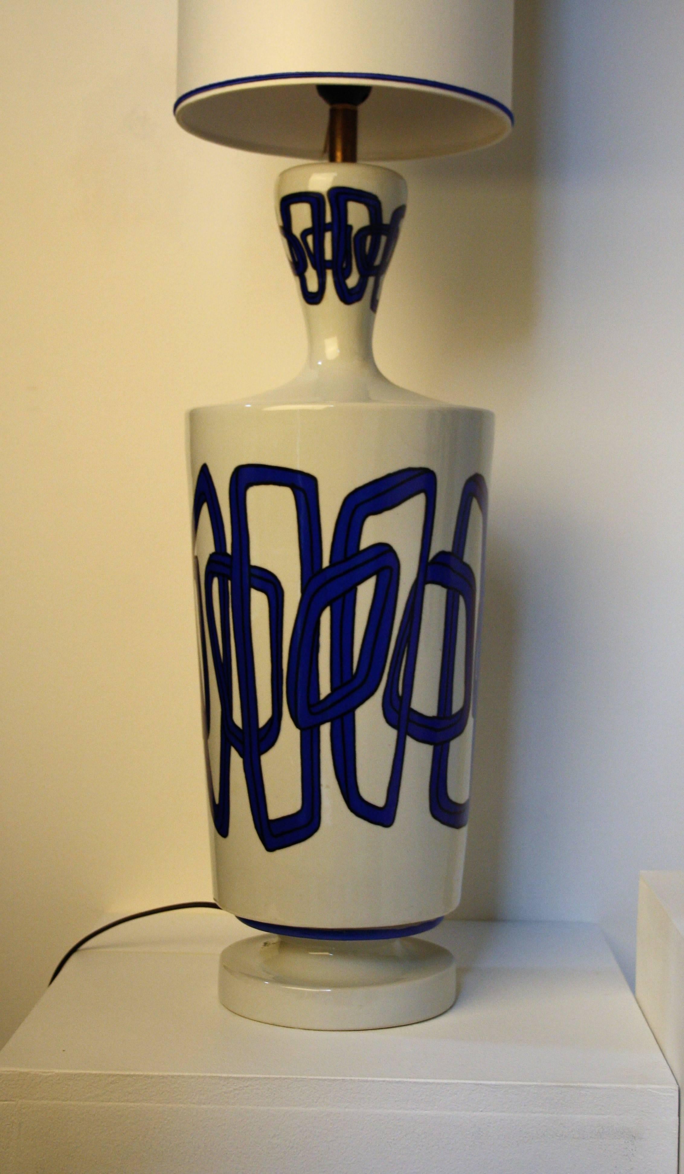 Modern Pair of Nicolas Blandin Ceramic Table Lamps