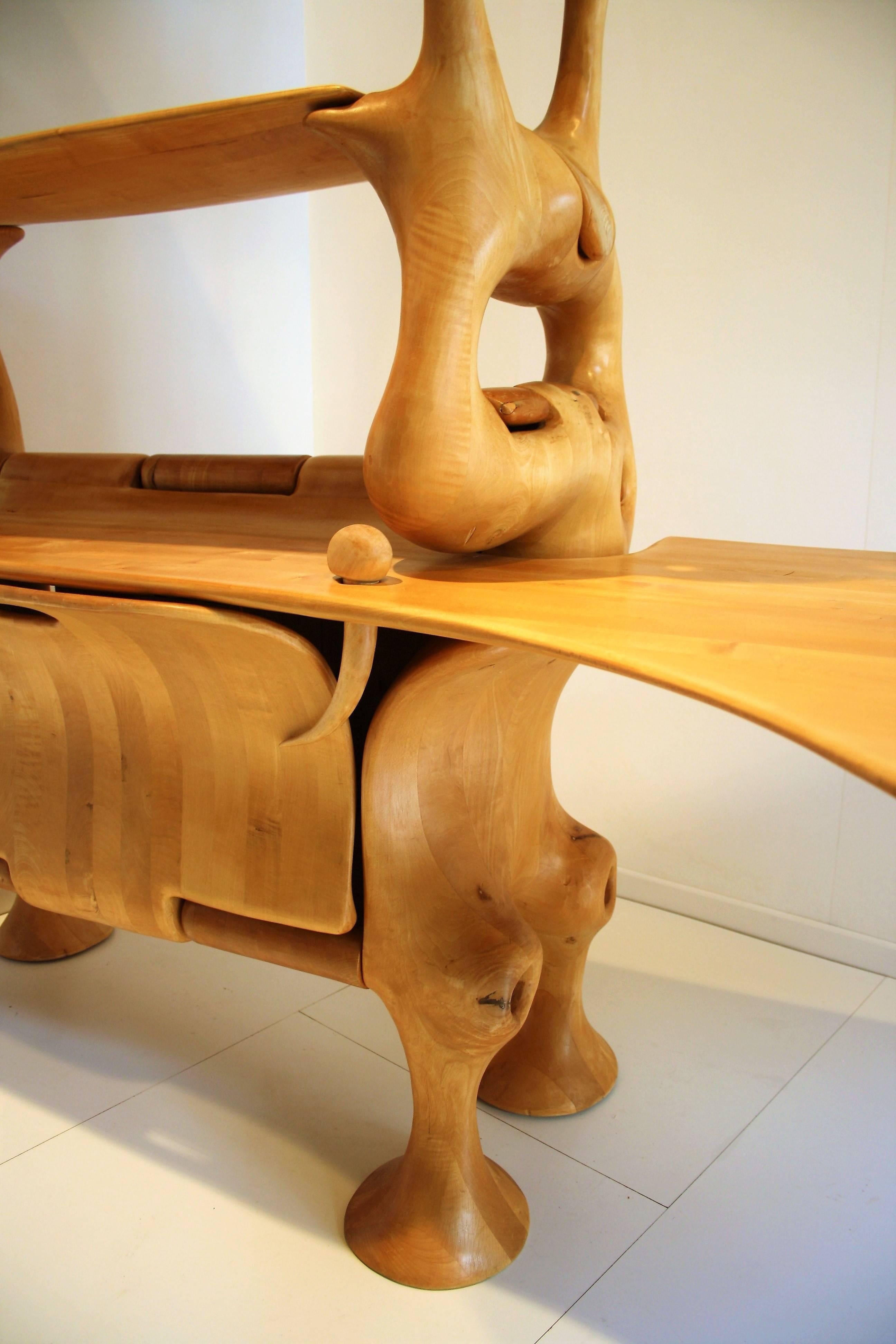 Early Wendell Castle Style Organic Hand-Cut Desk, 1960s In Good Condition In Belgium, BE