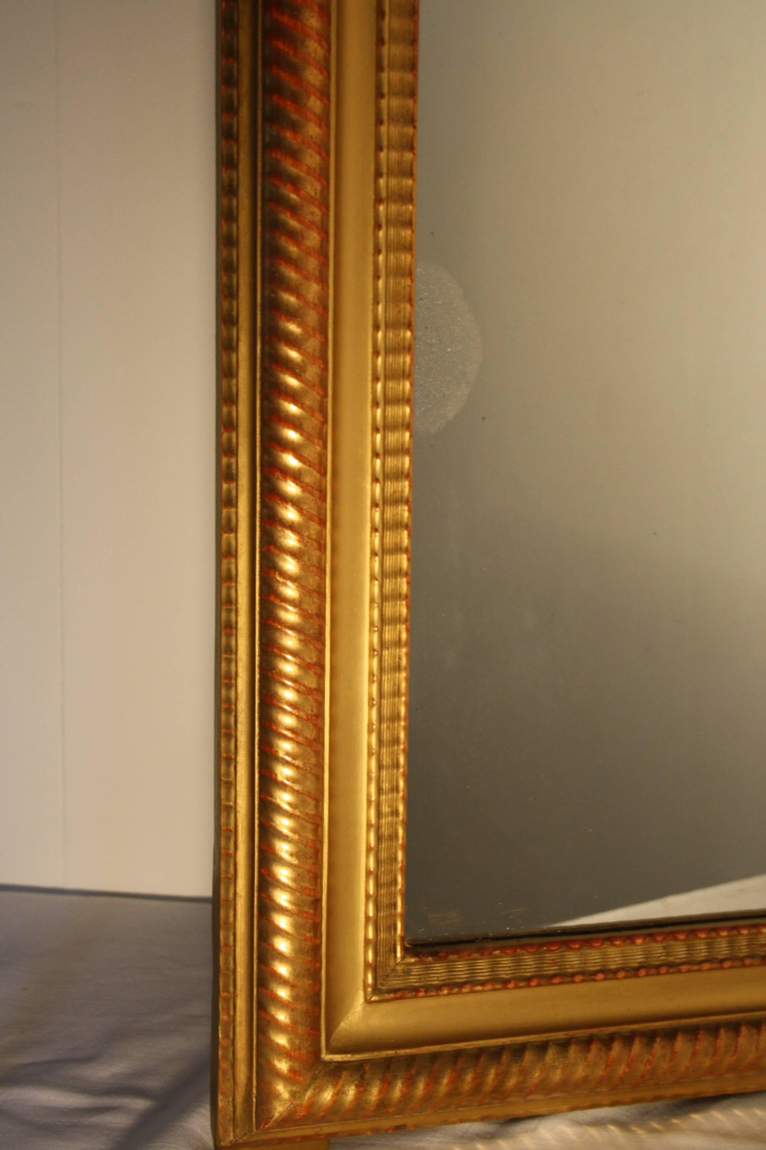 French Gold Gilt Mid-19th Century Louis Philippe Mirror 2