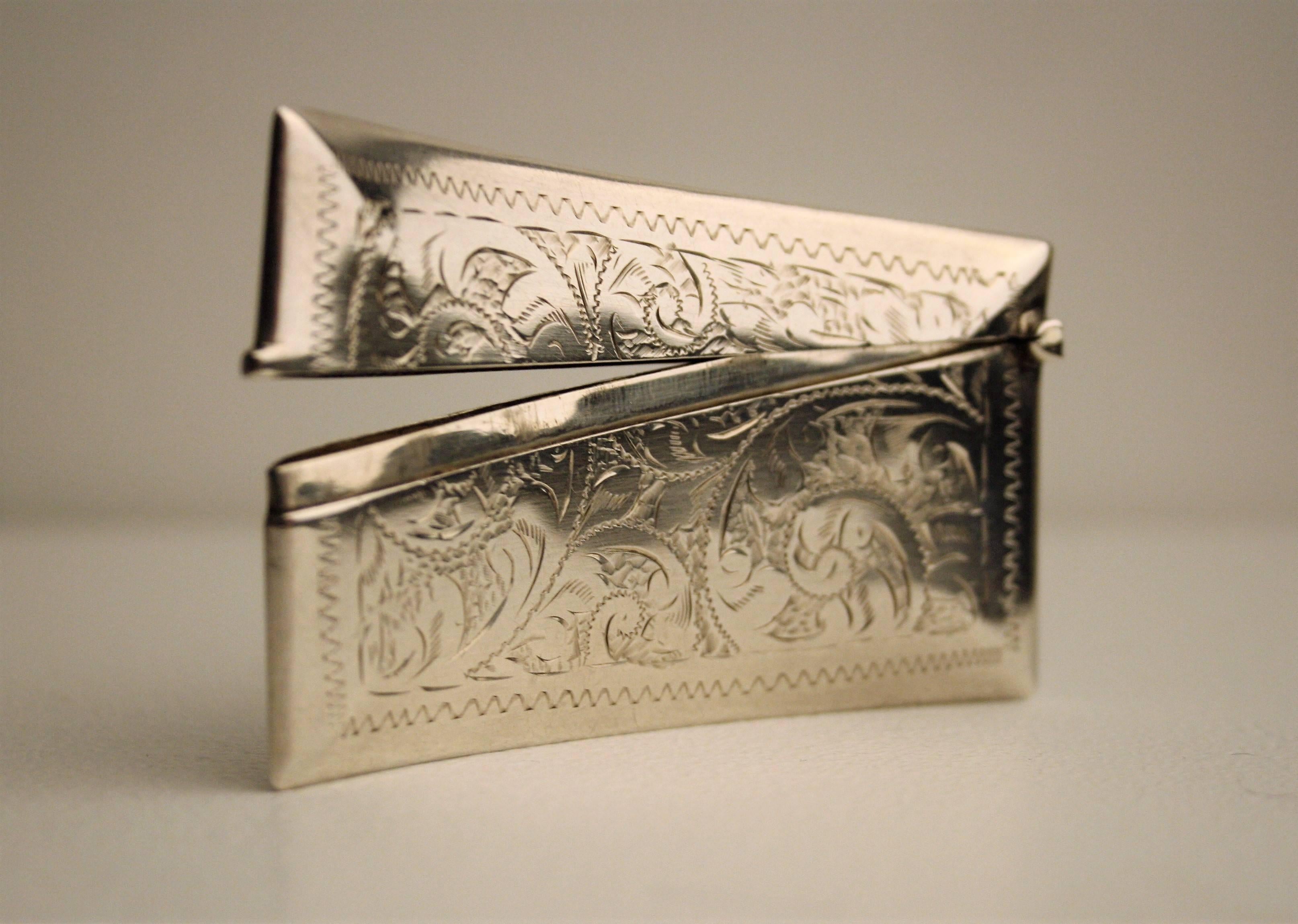 solid silver business card holder