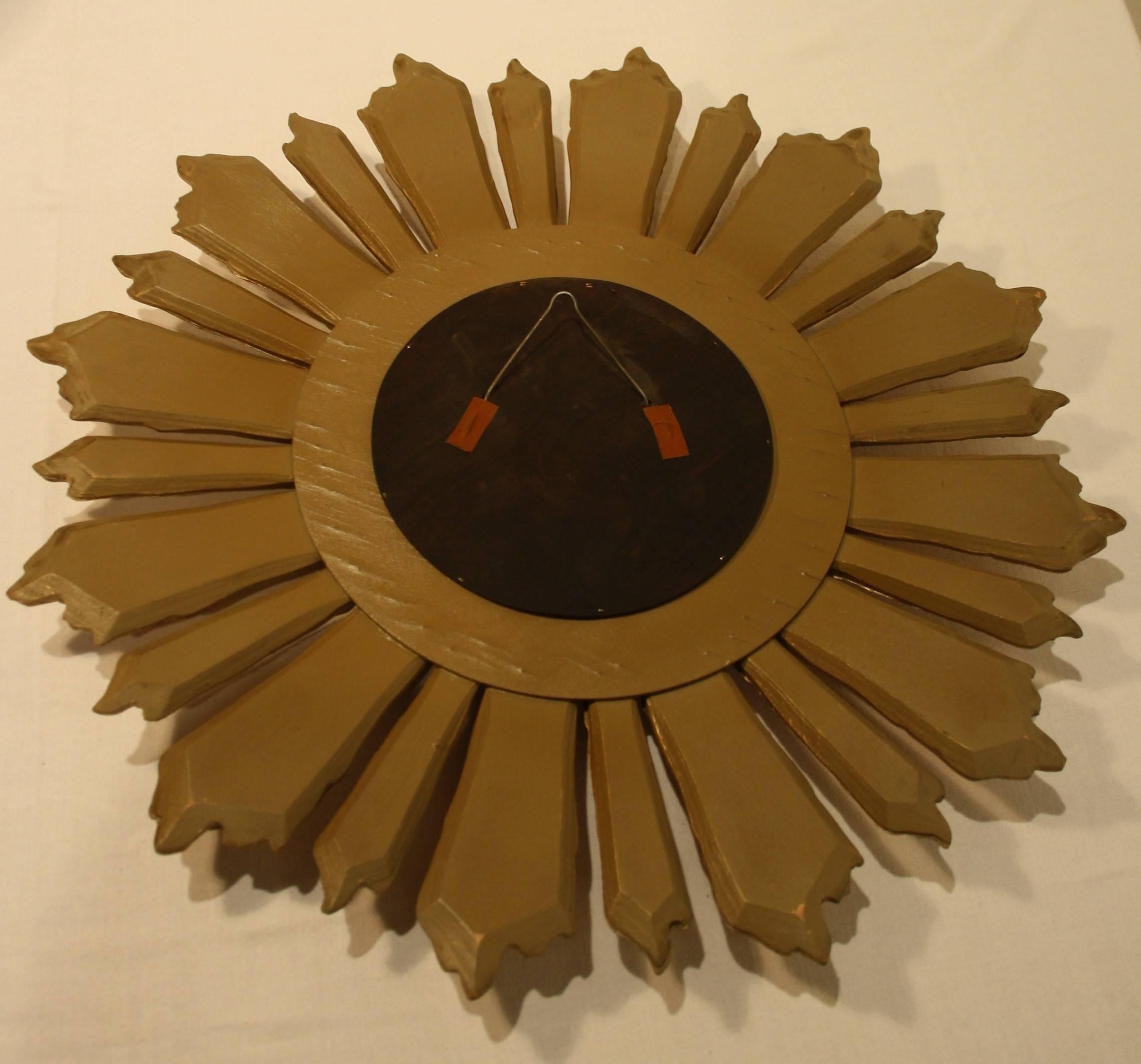 Mid-20th Century French Giltwood Sunburst Mirror, 1940s