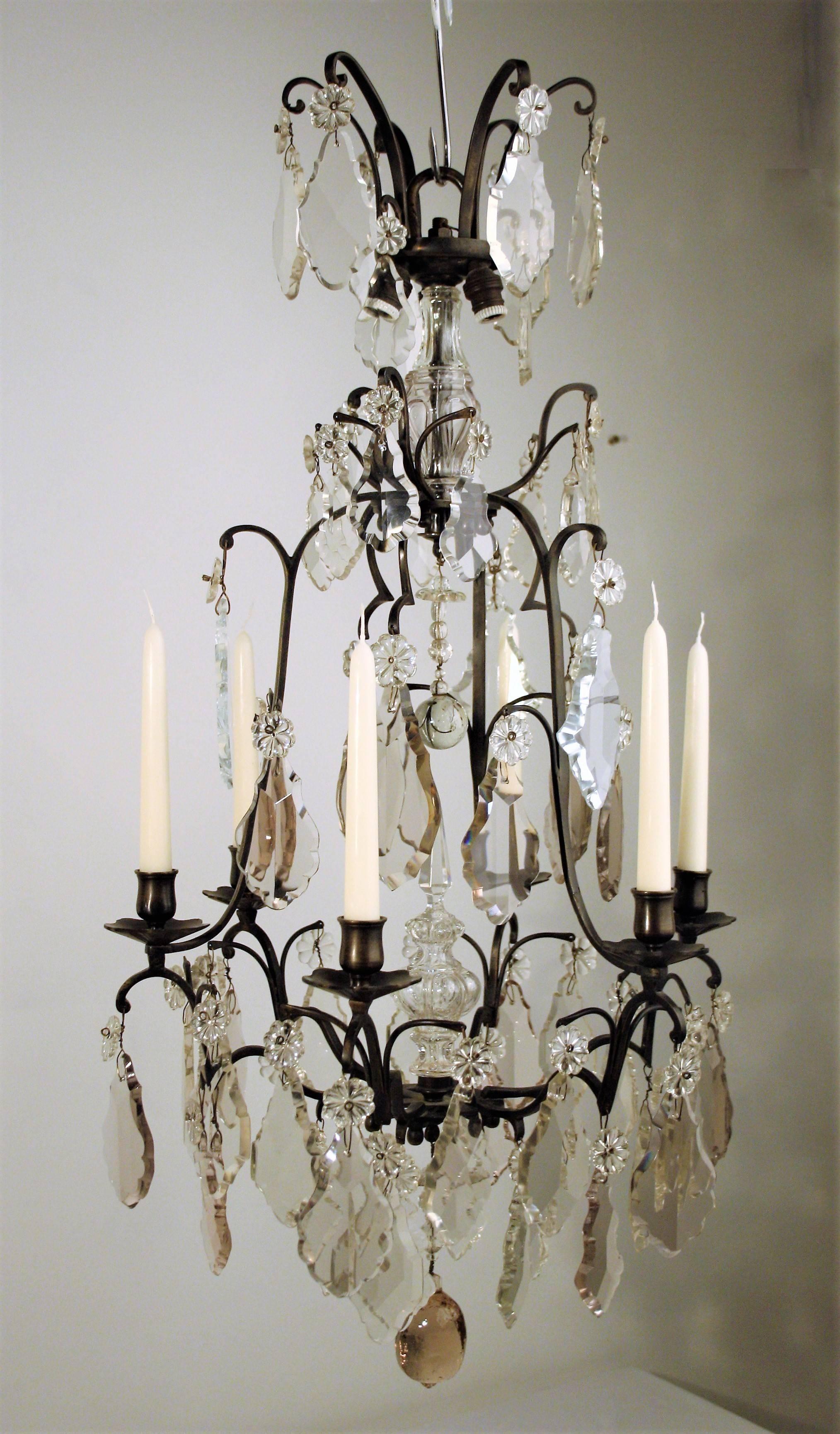18th Century, Louis XV Period Crystal Chandelier For Sale 4