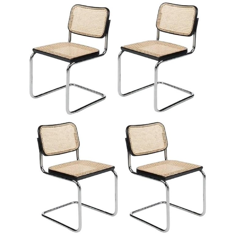 Set of Four Cesca Gavina Chairs by M. Breuer, 1965 For Sale at 1stDibs