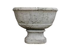 Italian Neoclassical Garden  Fountain in White Marble