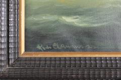 Naval Ship Combat Painting Framed Rudolf Claudus 1922