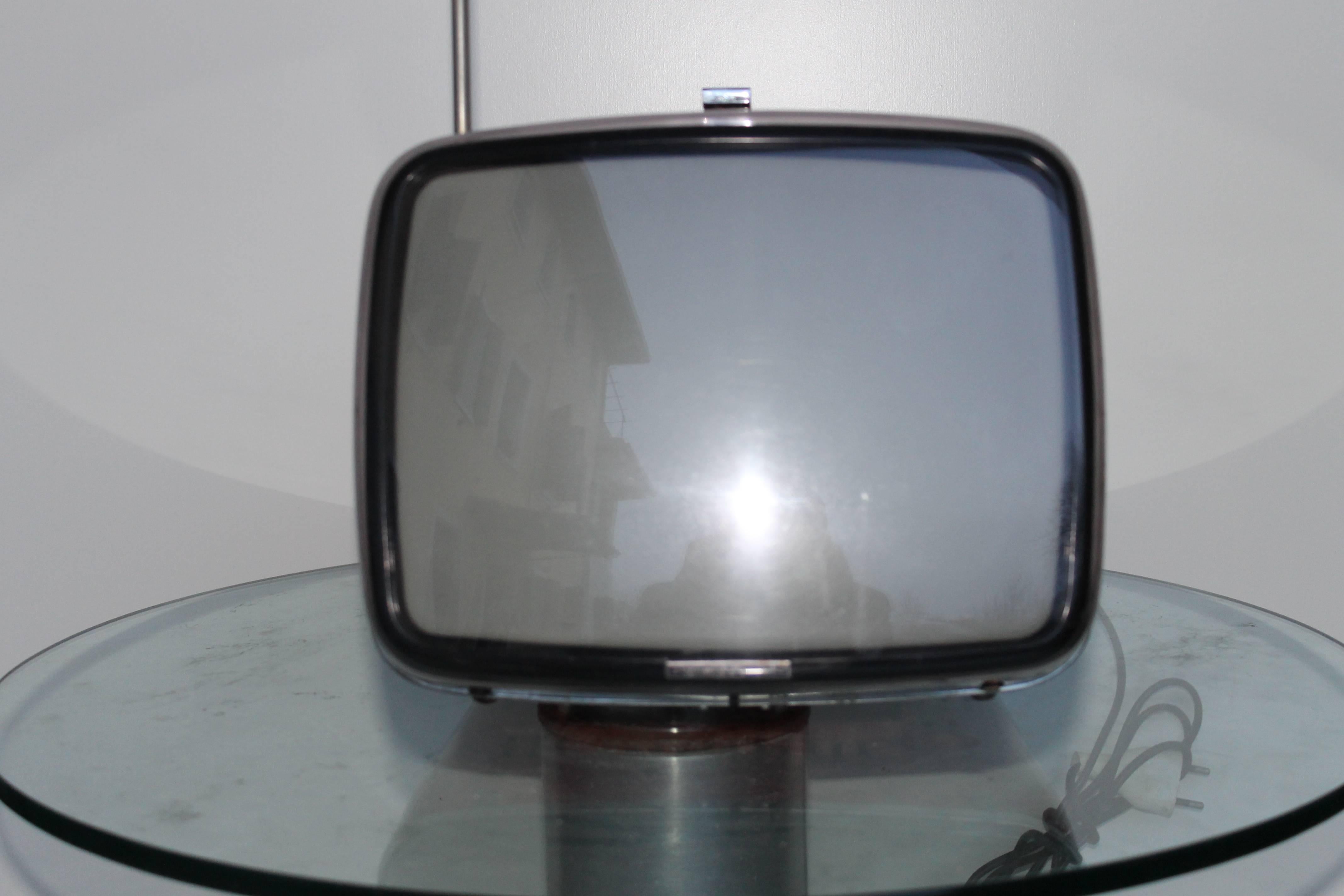 Mid-Century Modern Brionvega Algol 11 Portable Red Television For Sale
