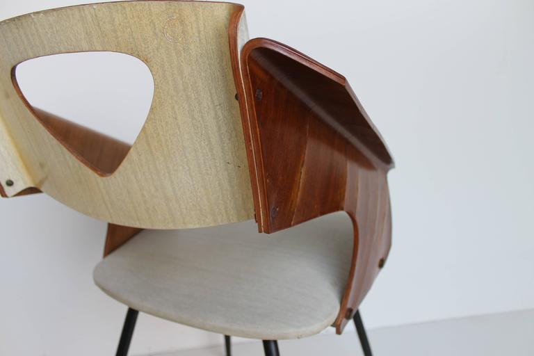 Carlo Ratti Chairs by Industria Legni Curvi, Italy 1950s In Good Condition For Sale In Sacile, PN