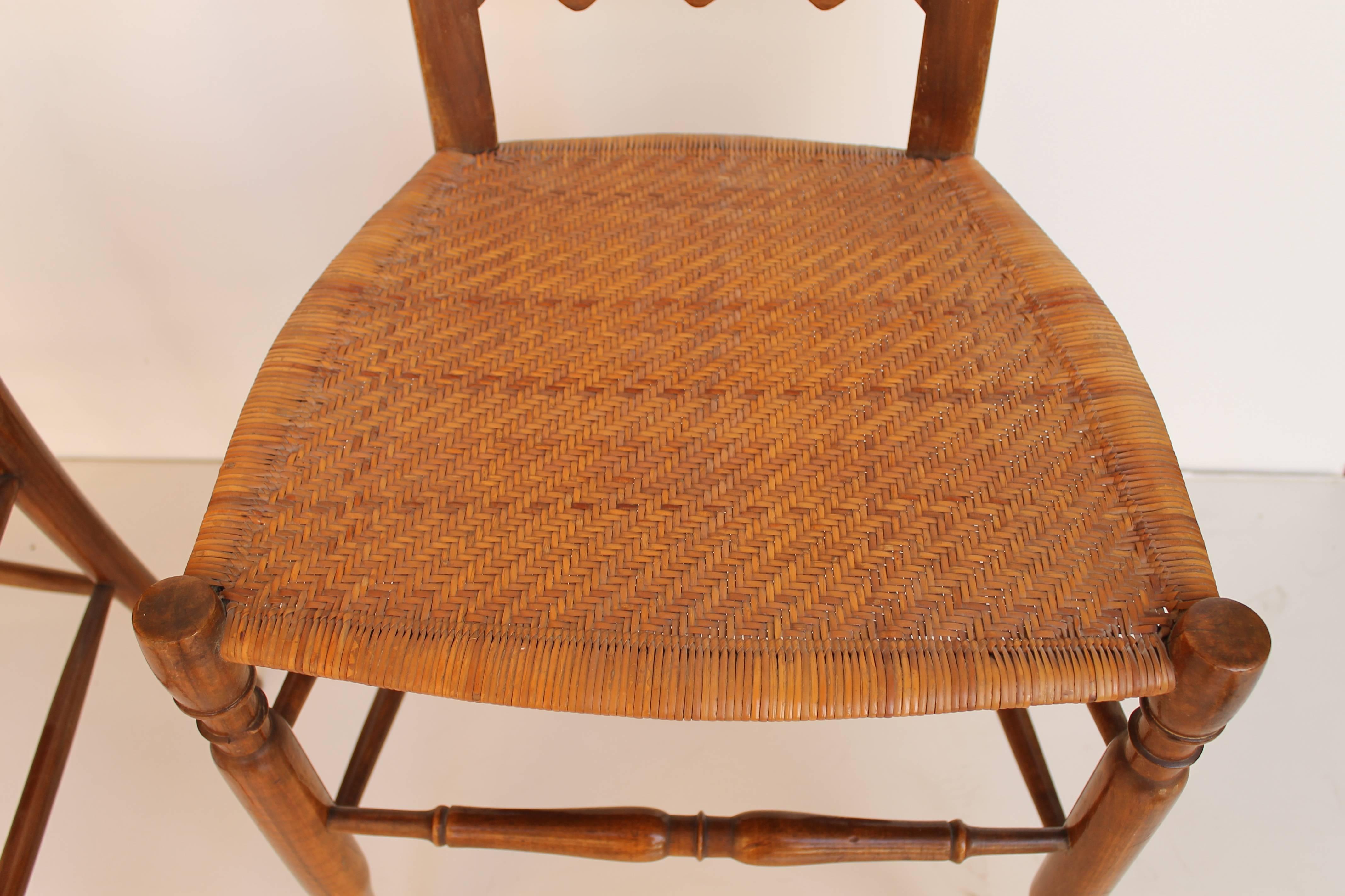 Two Walnut Wood Chiavari Chairs In Excellent Condition In Sacile, PN