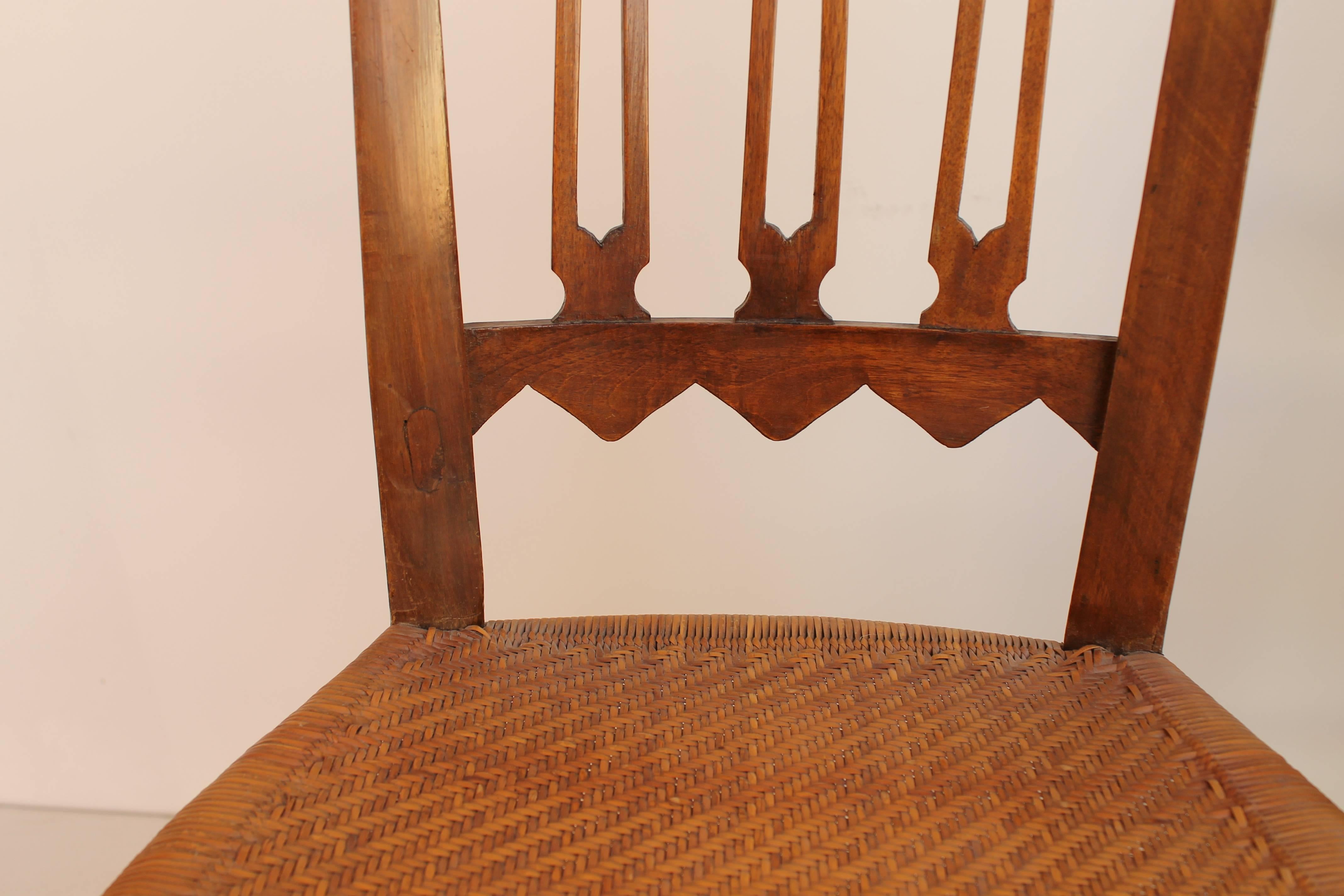 Reed Two Walnut Wood Chiavari Chairs