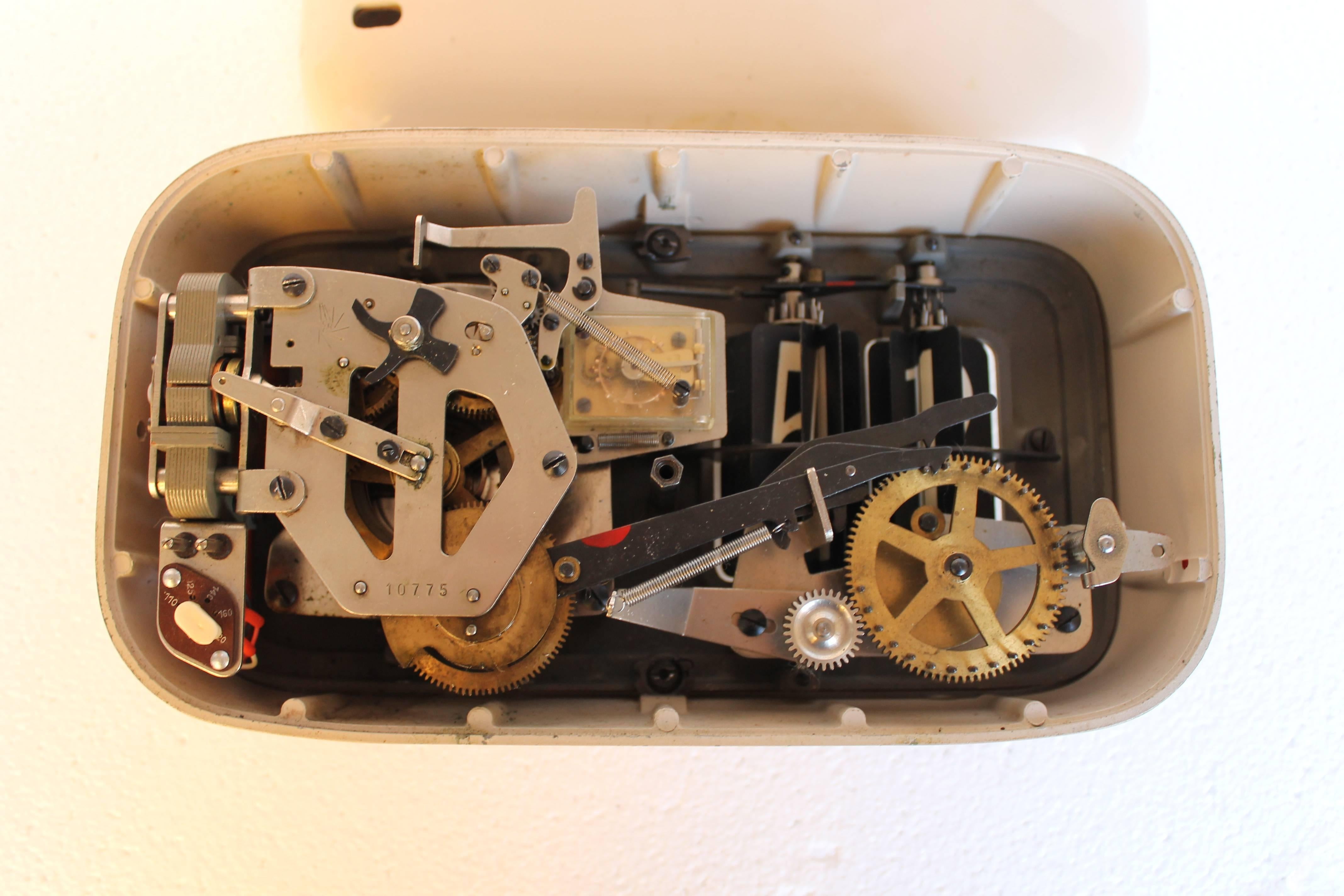 Mid-Century Modern Solari Wall Clock Cifra 5  