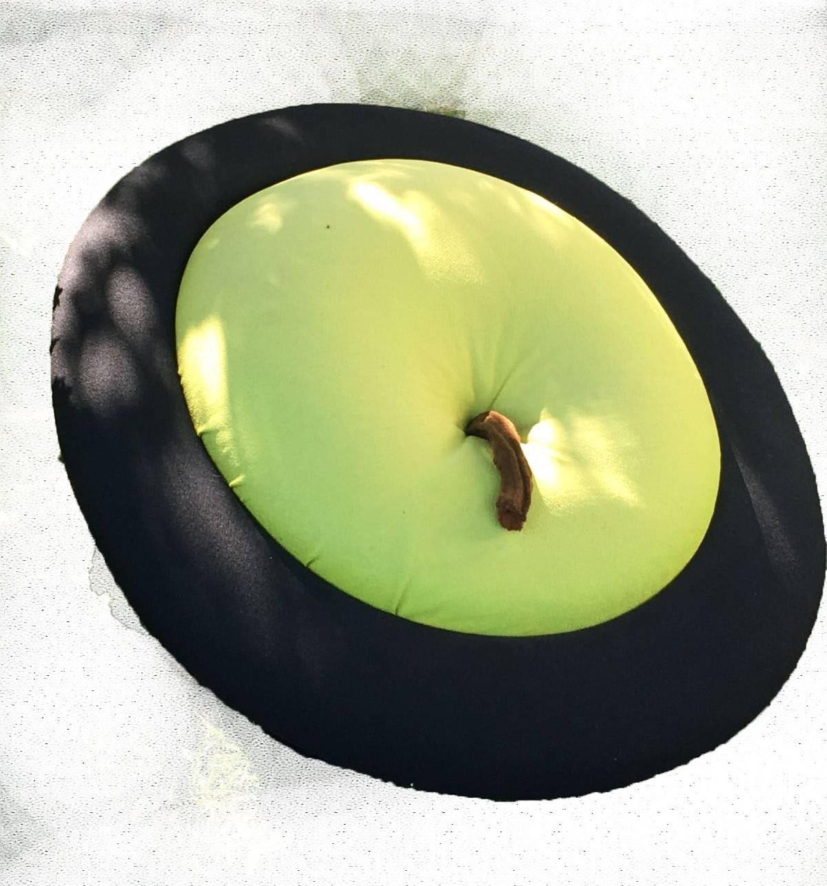 Modern Magritta Black Hat Green Apple Armchair Roberto Matta Fabric Comfy Chair For Sale