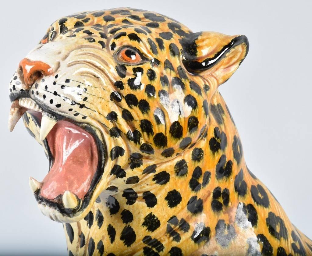 large leopard statue