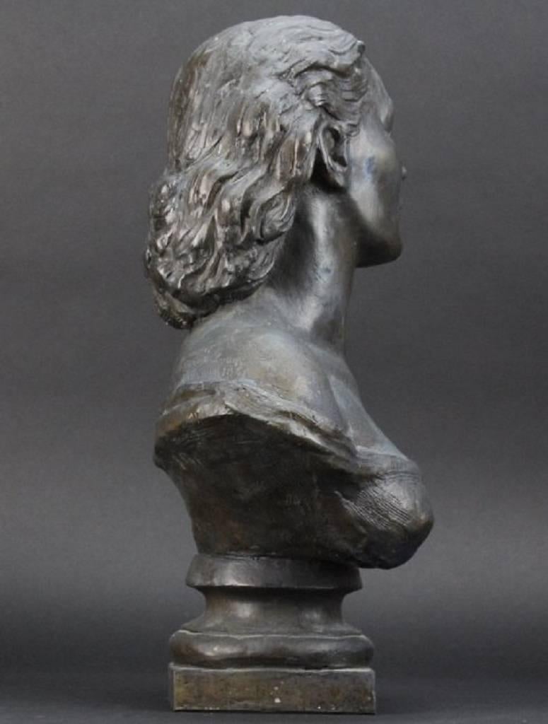 20th Century Bronze Female Bust by American Sculptor Wheeler Williams 3