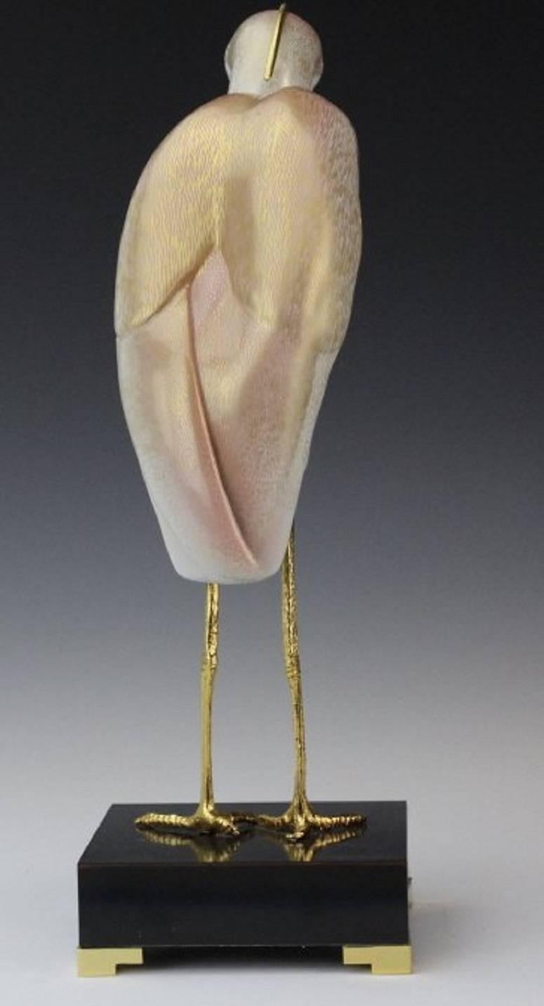 Hollywood Regency Stork Sculpture by Mangani for the Oggetti Company, circa 1980 For Sale