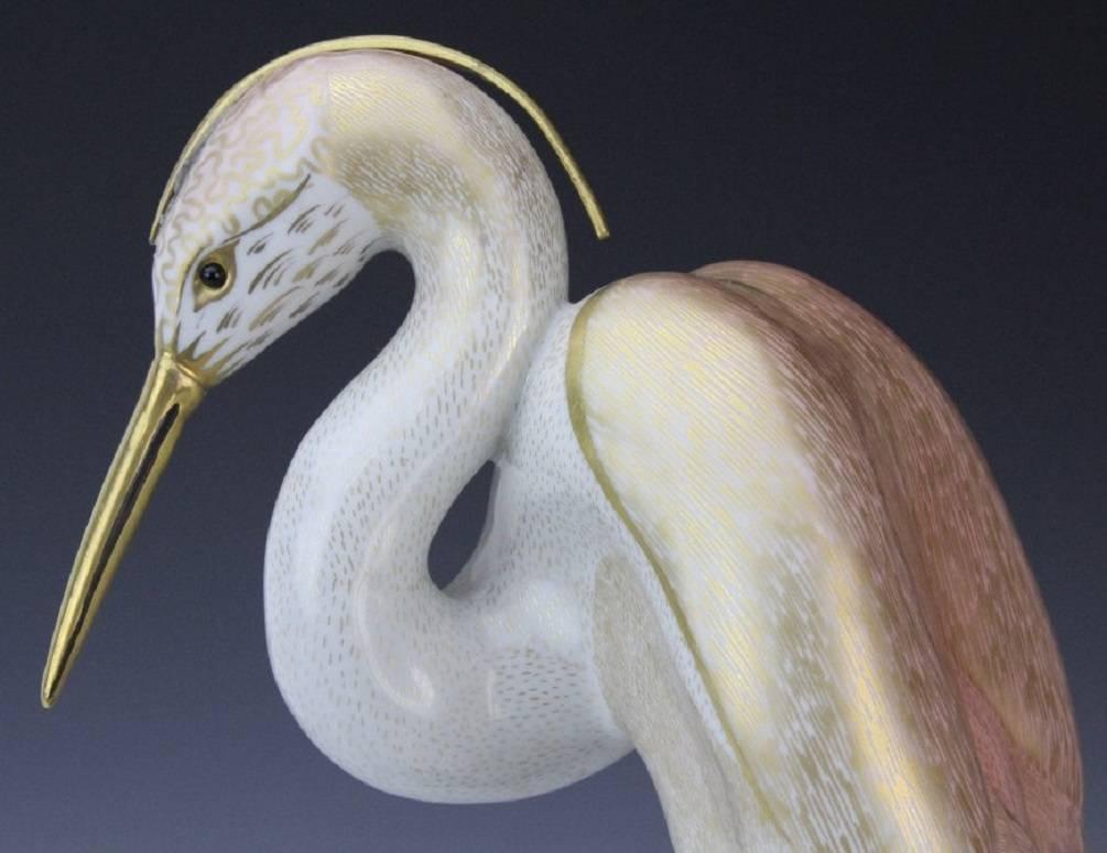 Gilt Stork Sculpture by Mangani for the Oggetti Company, circa 1980 For Sale