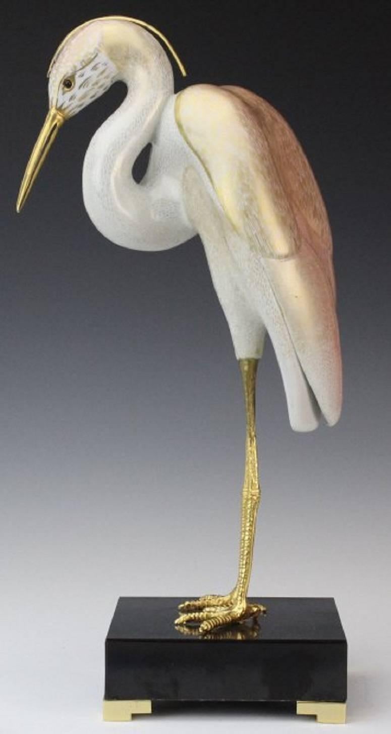 Stork Sculpture by Mangani for the Oggetti Company, circa 1980 In Good Condition For Sale In Houston, TX
