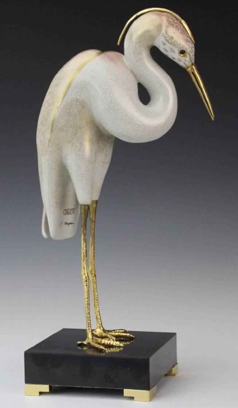 20th Century Stork Sculpture by Mangani for the Oggetti Company, circa 1980 For Sale
