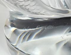 Classic Lalique Clear Crystal Double Fish "Deux Poissons" Sculpture