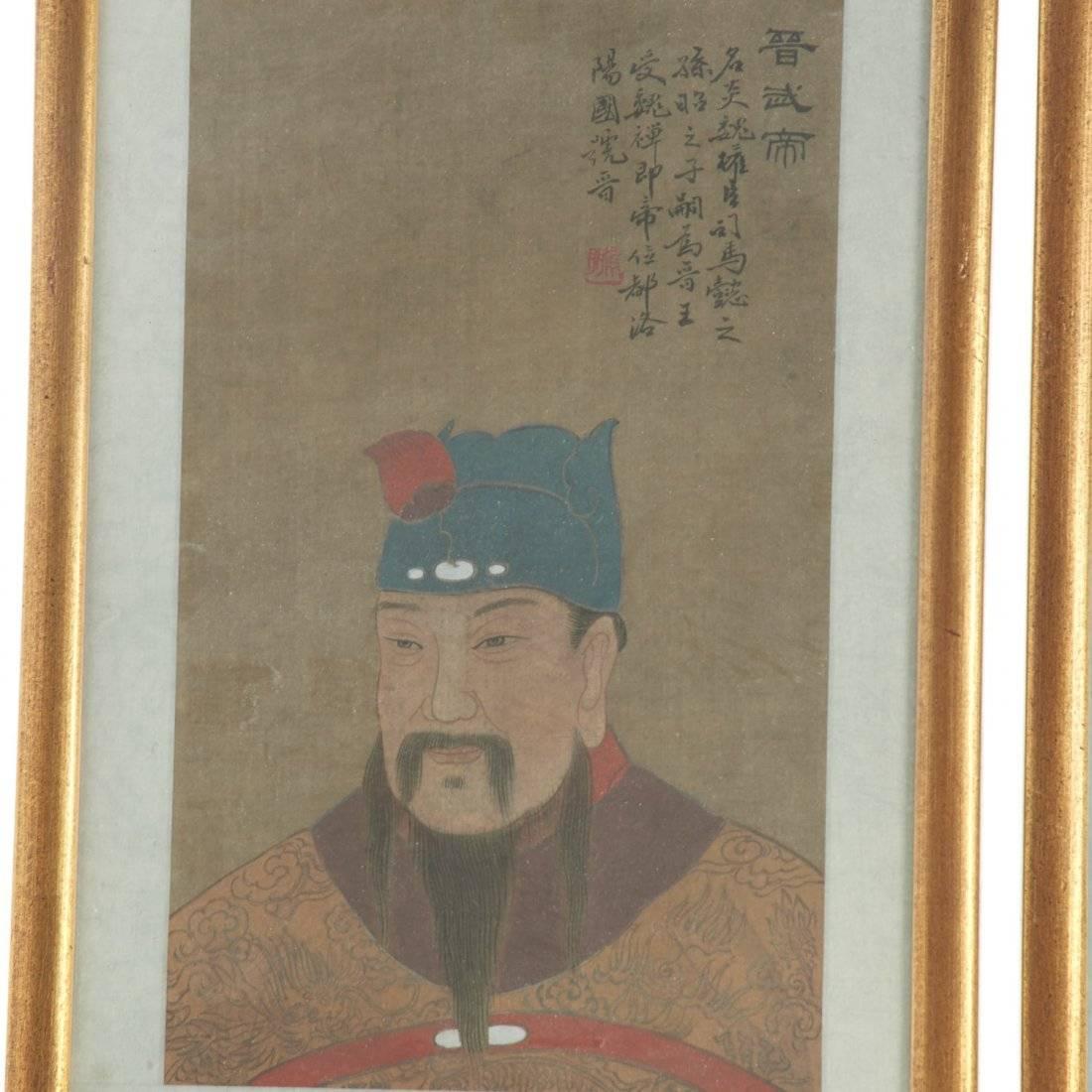 Eight Antique Chinese Ancestral Portraits, circa 1900 In Good Condition For Sale In Houston, TX