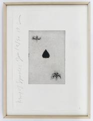Aquatint Etching by Donald Sultan; "King of Spades", 1990