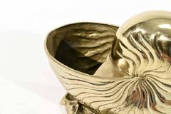 Brass Nautilus and Shell Shaped Ice Bucket, circa 1970s; Hollywood Regency Style