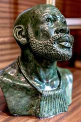 Green Verdite Bust by Zimbabwe Sculptor Peter Chikumbirike, circa 1980s