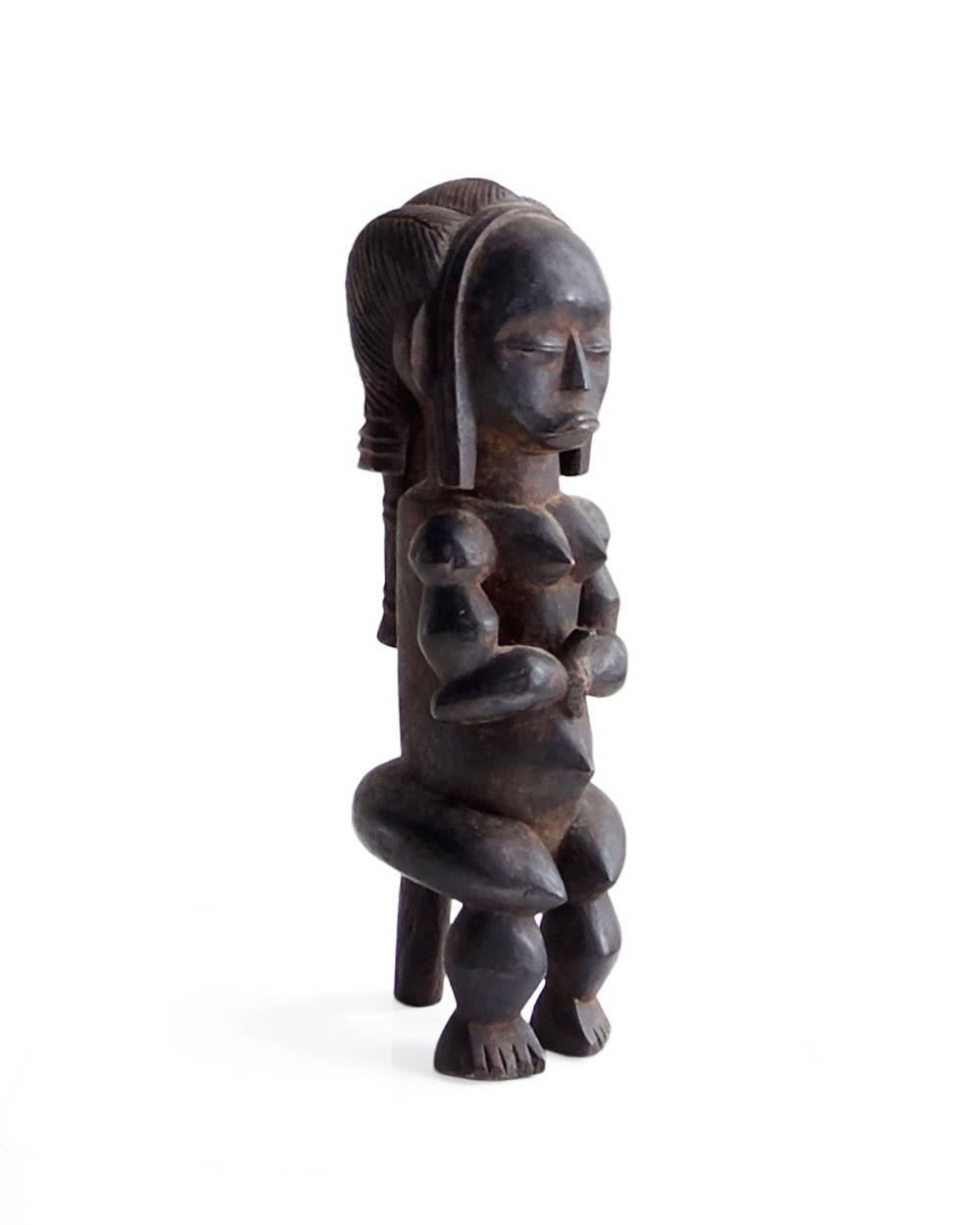 Charming Male and Female Pair of Seated African Fang Sculptures 1