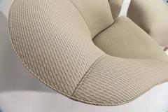 Pair of Art Deco Style "Shell" Chairs and Ottoman by John Hutton for Donghia