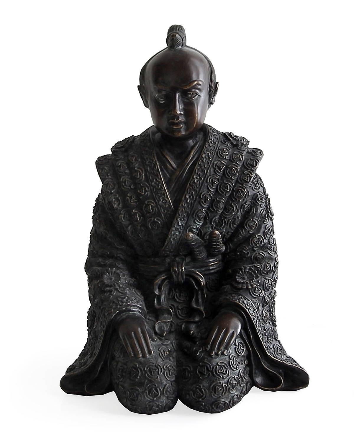 Pair of Maitland-Smith Japanese Bronze Figures, Samaraui and Geisha 1